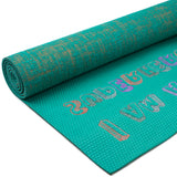Yoga Mat | Premium Quality Unique Mats i am a superhero mat (turquoise) - Affirmats